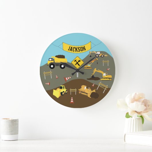 Bouwtrucks Site Thema Grote Klok (Huis)