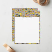 Bouwtrucks voor kinderen Patroon Kinderen Notitiekaartje (Voorkant / Achterkant in situ)