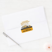Bouwuitgraving Algemeen Aannemer Constructie aanpa Vierkante Sticker (Envelop)