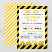 Bouwuitnodiging, Baby shower, geboortedag Kaart (Voorkant / Achterkant)