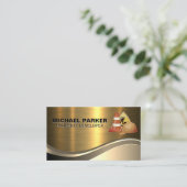 bouwuitrusting | metaalgoud visitekaartje (Staand voorkant)