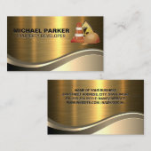 bouwuitrusting | metaalgoud visitekaartje (Voorkant / Achterkant)