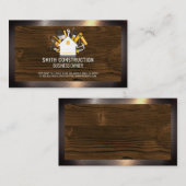 bouwvakarbeider | Home Reparatie Logo | Metallisch Visitekaartje (Voorkant / Achterkant)