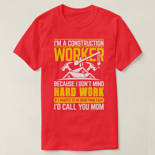 Bouwvakker 1 t-shirt (Design voorkant)