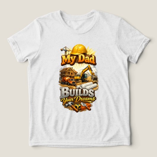 Bouwvakker (1) Tri-Blend shirt (Design voorkant)
