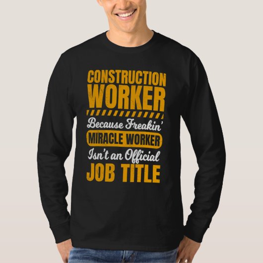 Bouwvakker aannemer harde Petten Construct T-shirt (Voorkant)