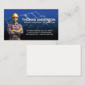 Bouwvakker | Blauwdrukken | Blauw Werk Visitekaartje (Voorkant / Achterkant)