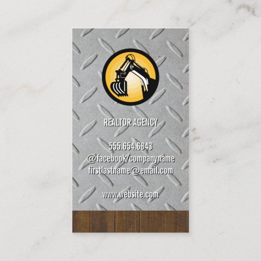 bouwvakker | blauwe kraag visitekaartje (Achterkant)