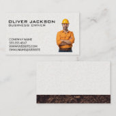 bouwvakker | blauwe kraag | vuil visitekaartje (Voorkant / Achterkant)