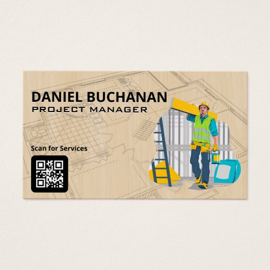 Bouwvakker Bouw op locatie Visitekaartje (Voorkant)