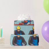 Bouwvakker Bricklayer Hard Pet Builder Cadeaupapier