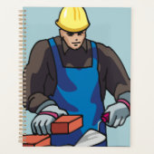 Bouwvakker Bricklayer Hard Pet Builder Planner (Voorkant)