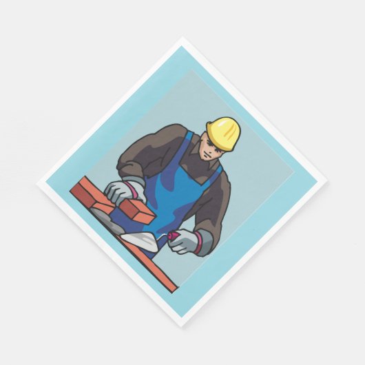 Bouwvakker Bricklayer Hard Pet Builder Servet (Hoek)