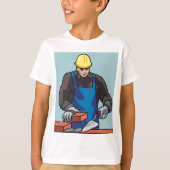 Bouwvakker Bricklayer Hard Pet Builder T-shirt (Voorkant)