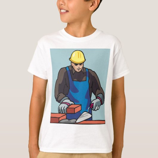 Bouwvakker Bricklayer Hard Pet Builder T-shirt (Voorkant)