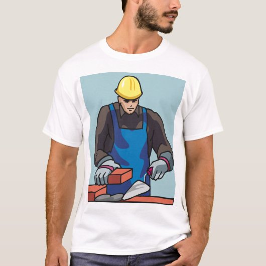 Bouwvakker Bricklayer Hard Pet Builder T-shirt (Voorkant)