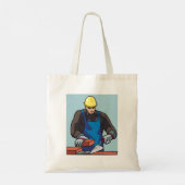 Bouwvakker Bricklayer Hard Pet Builder Tote Bag (Achterkant)