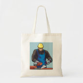 Bouwvakker Bricklayer Hard Pet Builder Tote Bag (Voorkant)