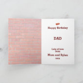 Bouwvakker Bricklayer Verjaardag Kaart (Binnen)