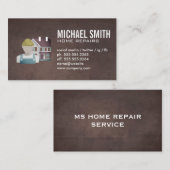 bouwvakker | Bruine textuur achtergrond Visitekaartje (Voorkant / Achterkant)