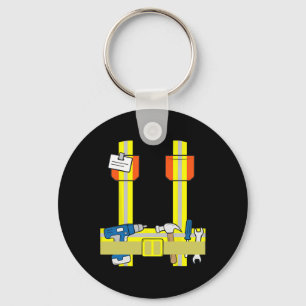 Bouwvakker Cool Cosplay Halloween kostuum Sleutelhanger