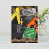 Bouwvakker dank u kaart (Staand voorkant)