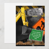 Bouwvakker dank u kaart (Voorkant / Achterkant)