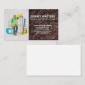 Bouwvakker die materialen vervoert visitekaartje (Voorkant / Achterkant)