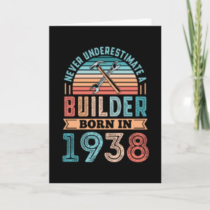 Bouwvakker geboren in 1938 90e verjaardagscadeau b kaart