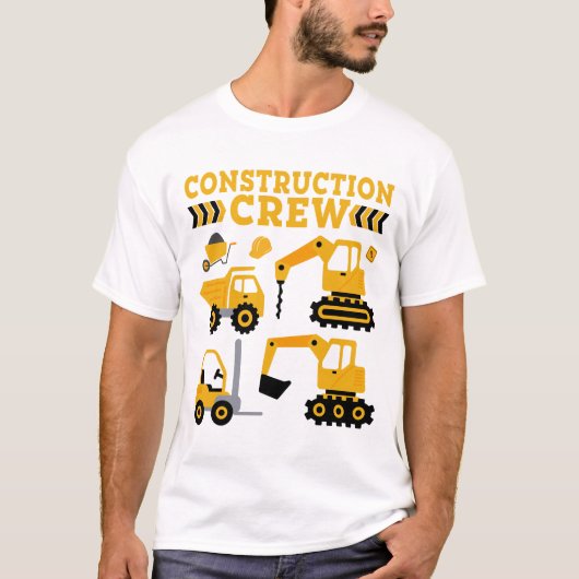 Bouwvakker graafmachine Shirt peuter (Voorkant)