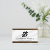 bouwvakker | Hardware Gear Wrench Logo Visitekaartje (Staand voorkant)