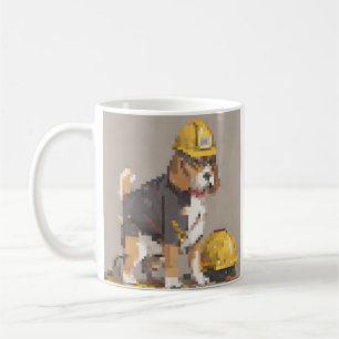 Bouwvakker Hond Beagle Meetlint Houtbewerking Koffiemok