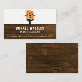 Bouwvakker | Hout | Verfkwast Visitekaartje (Voorkant / Achterkant)