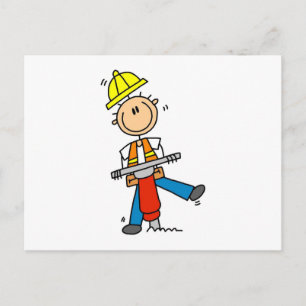 Bouwvakker I Bouw T-shirts en Cadeaus Briefkaart