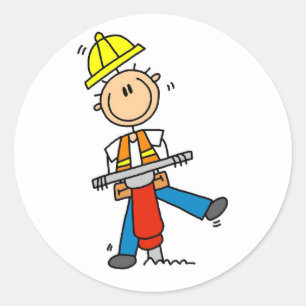 Bouwvakker I Bouw T-shirts en Cadeaus Ronde Sticker