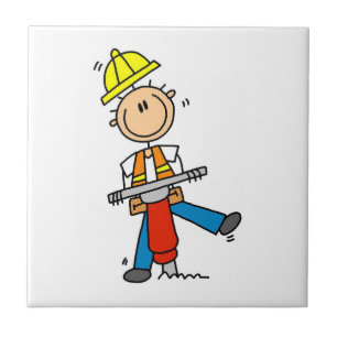 Bouwvakker I Bouw T-shirts en Cadeaus Tegeltje