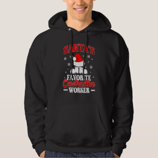 Bouwvakker Kerstman Arbeider Hoodie