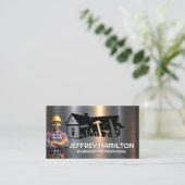 bouwvakker | Kleur | timmergereedschap Visitekaartje (Staand voorkant)