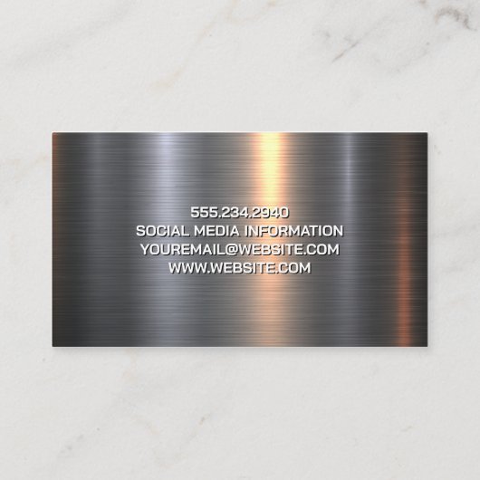 bouwvakker | Kleur | timmergereedschap Visitekaartje (Achterkant)