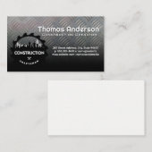 Bouwvakker Logo | Staal Bord Visitekaartje (Voorkant / Achterkant)