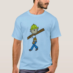 Bouwvakker met Bouwmateriaal T-shirt