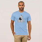 Bouwvakker met Bouwmaterialen T-shirt (Voorkant volledig)