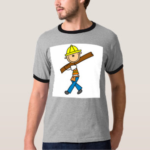 Bouwvakker met Hout T-shirt