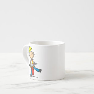 Bouwvakker met Jack Hammer Cadeaus Espresso Kop