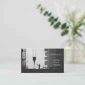 Bouwvakker met kraan visitekaartje (Staand voorkant)