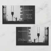 Bouwvakker met kraan visitekaartje (Voorkant / Achterkant)