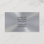 Bouwvakker Metallic Zilveren Bladen Visitekaartje (Achterkant)