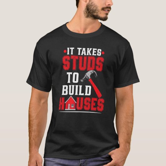 Bouwvakker op bouwplaats t-shirt (Voorkant)