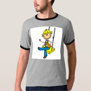 Bouwvakker op hoogbouw t-shirt