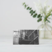 Bouwvakker op kraanplatform visitekaartje (Staand voorkant)